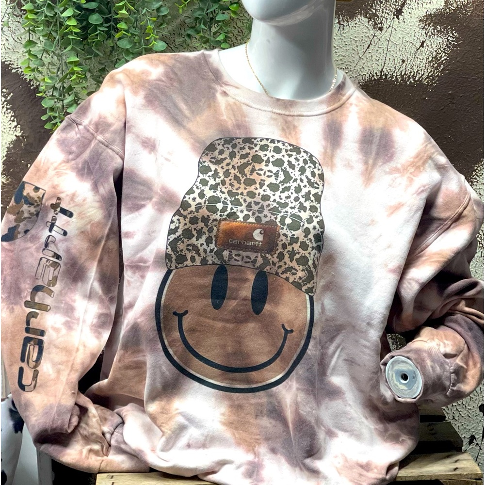 Carhartt smiley face crewneck